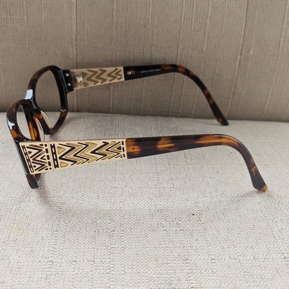 Daisy Fuentes Women Eyeglasses Risa Brown Tortoise Gold Tone Glasses Frame - Picture 12 of 14